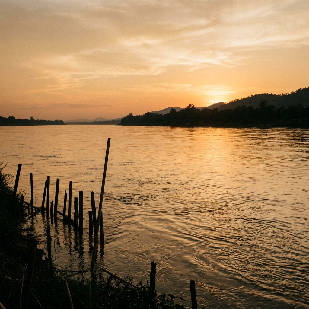 แม่น้ำโขงยามเย็น สัญลักษณ์ของกาลเวลาที่ไม่หวนกลับ