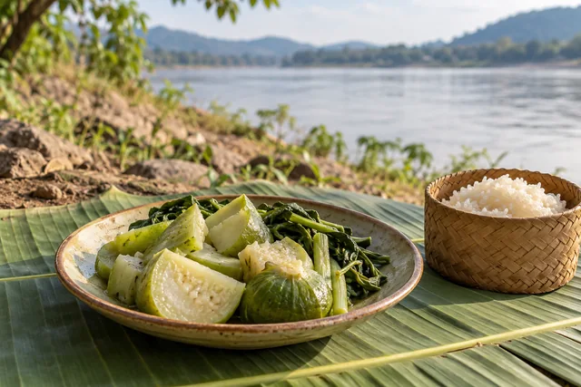 อาหารพื้นบ้านพอดีมื้อบนเสื่อใบตอง ชวนกินเพื่อดูแลกาย