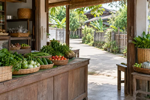 ร้านเล็กสะอาดที่เปิดสู่ทางเงียบ สื่อถึงการดูแลเหตุในวันที่ผลยังไม่มาก